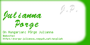 julianna porge business card