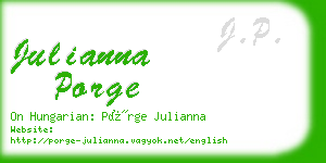 julianna porge business card